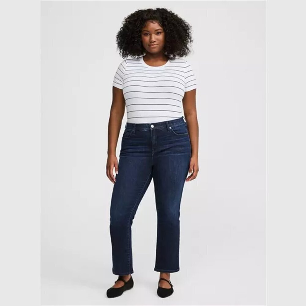 Torrid - 22 Tall, Sky High Kick Boot High-Rise Jean in New Moon Blue Denim
